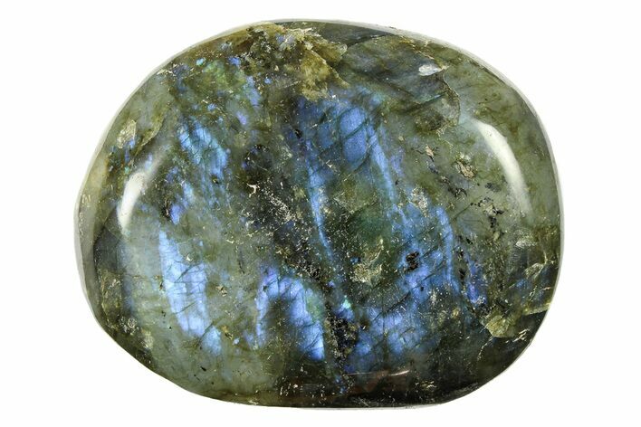 Flashy, Polished Labradorite Palm Stone - Madagascar #290506